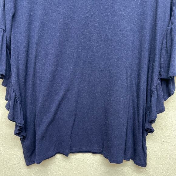 Dip Linen Blend Ruffle Trim Workwear Casual Relaxed Breathable Womens Top Small - Picture 7 of 11